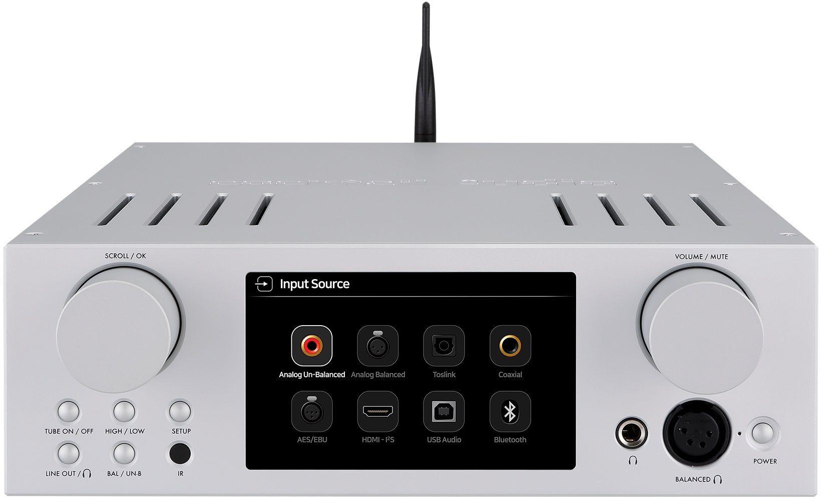 Cocktail Audio HA500H Tube Hybrid Headphone Amp/Preamp/Asynchronous USB DAC (Silver), product image from Hifiheaven