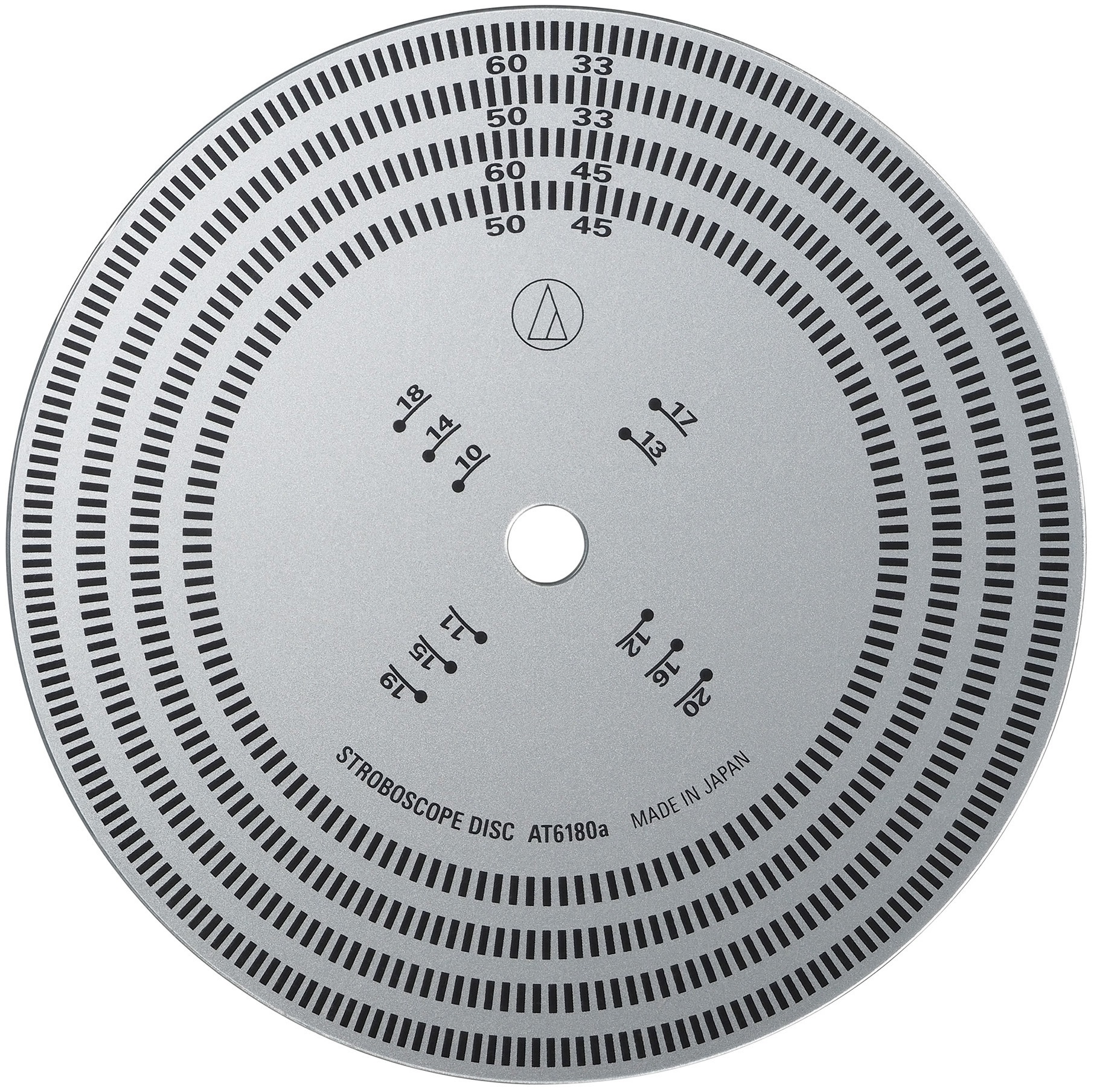 Audio-Technica AT6180a Stroboscope Strobe Disc – Confirms turntable speed!, product image from Hifiheaven