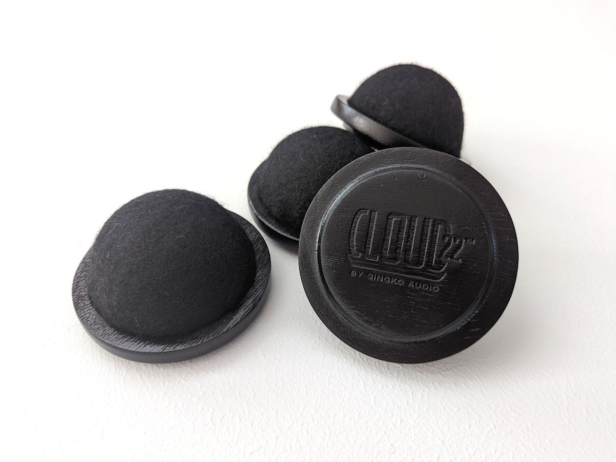 Gingko Audio Cloud22 Special Edition Large Wood Bases for Audio/Source Components (Black)