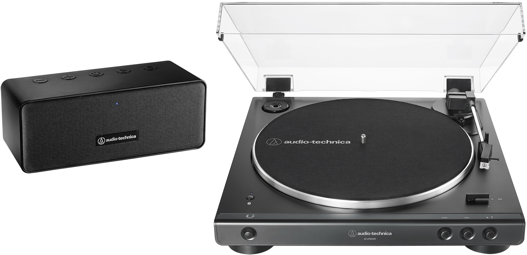 Audio-Technica AT-LP60XSPBT Automatic Wireless Turntable and Speaker System, product image from Hifiheaven