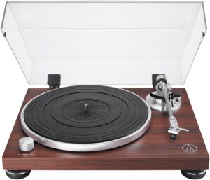 Audio-Technica AT-LPW50BT-RW Wireless & Analog Manual Belt-Drive Turntable (Rosewood)