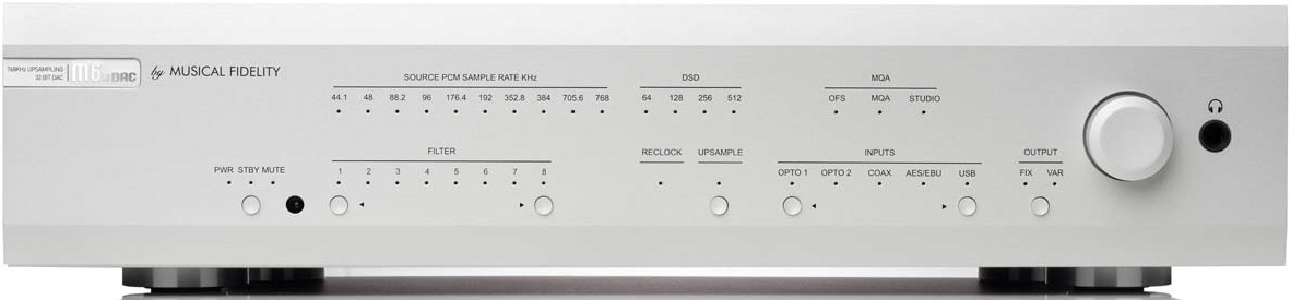 Musical Fidelity M6X DAC Digital to Analog Converter/Headphone Amp (Silver), product image from Hifiheaven