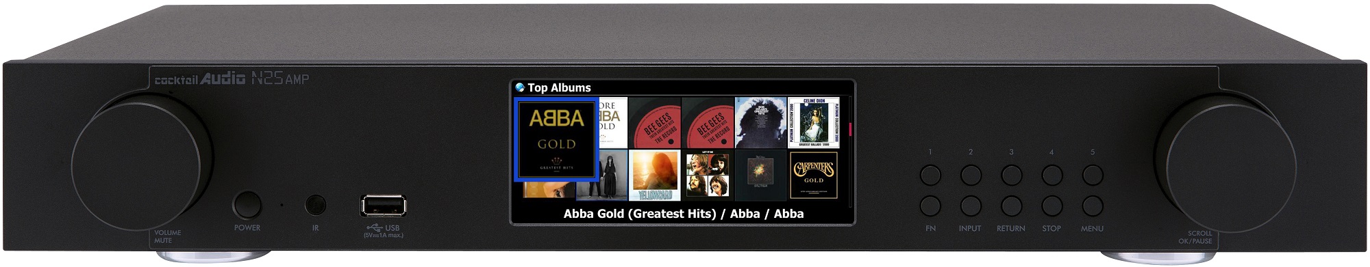 Cocktail Audio N25AMP 150-watt Receiver/MQA HDMI DAC/Streamer (Black), product image from Hifiheaven