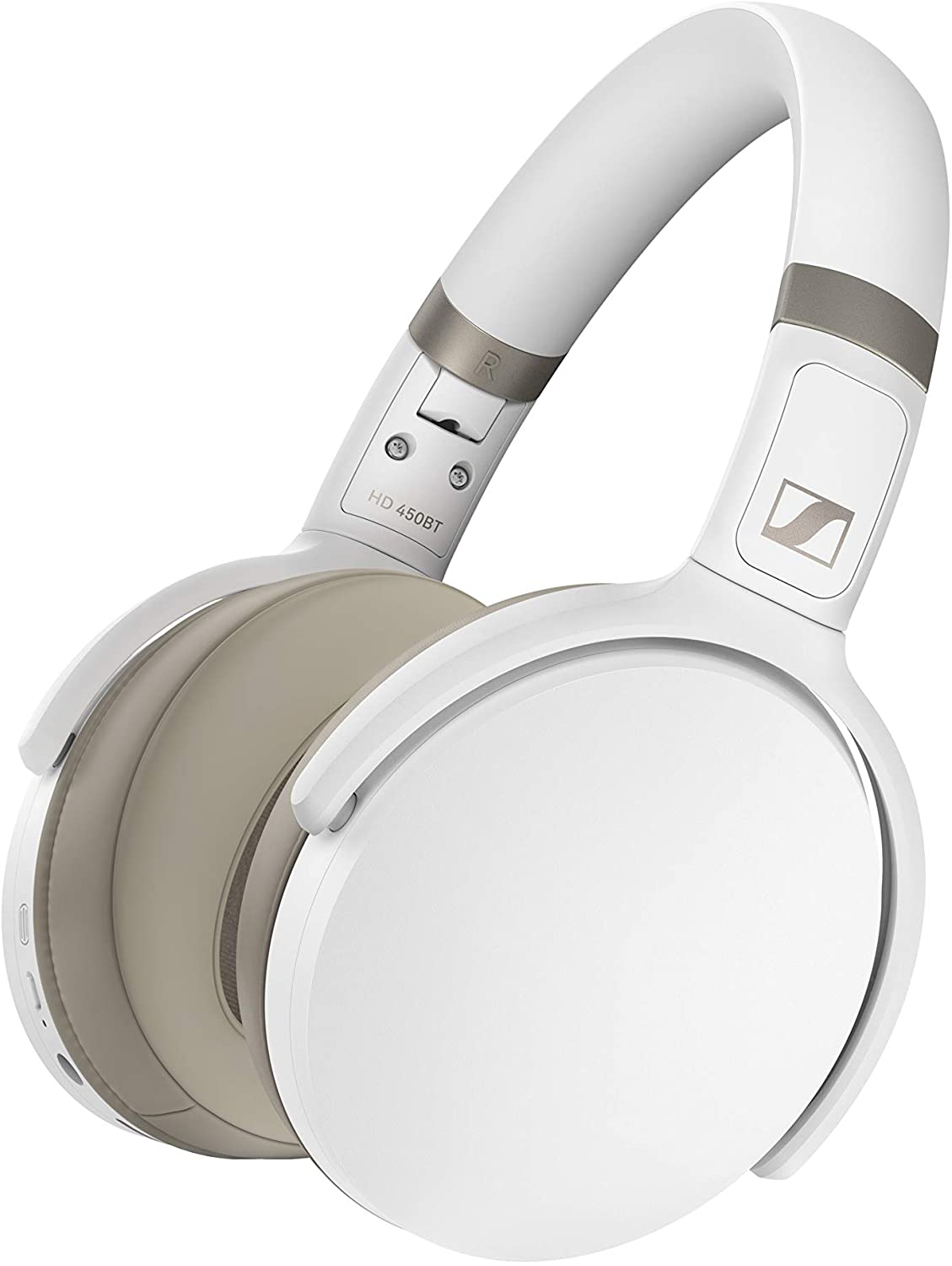 Sennheiser HD 450BT Bluetooth Wireless Noise Cancellation Headphones (White), product image from Hifiheaven