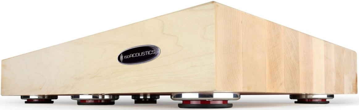 IsoAcoustics DELOS 2216M1 Turntable Isolation Maple Wood Platform (22″x16″x1.75″), product image from Hifiheaven