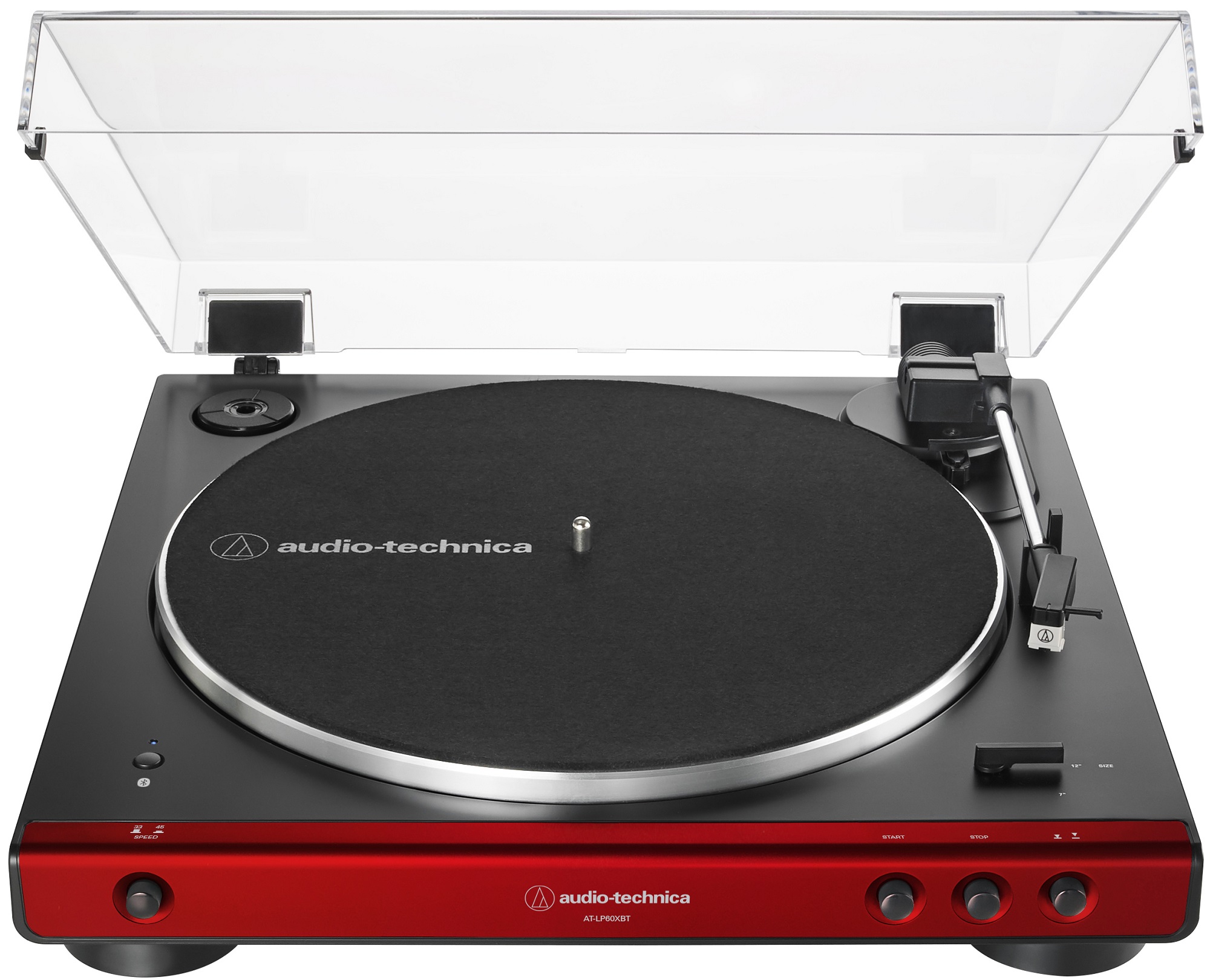 Audio-Technica AT-LP60XBT-RD Fully Automatic Wireless Belt-Drive Turntable (Red), product image from Hifiheaven
