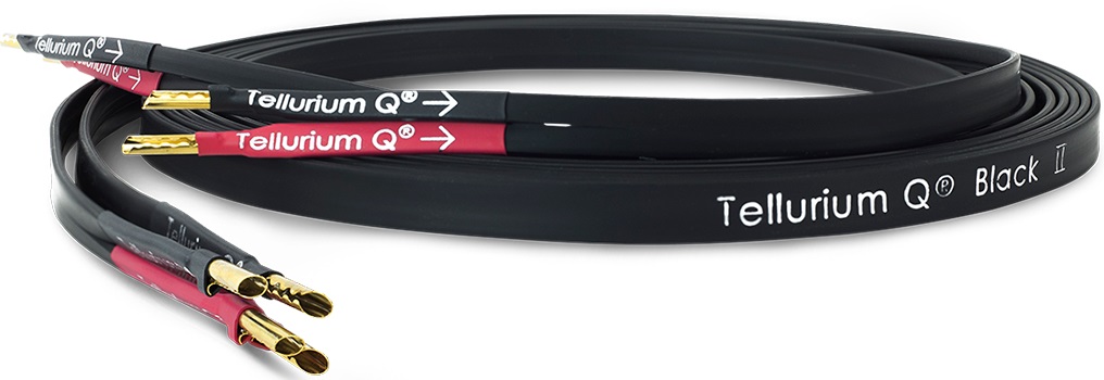 Tellurium Q Black II Speaker Cables with Bananas, 2.5 meter length (1 pair), product image from Hifiheaven