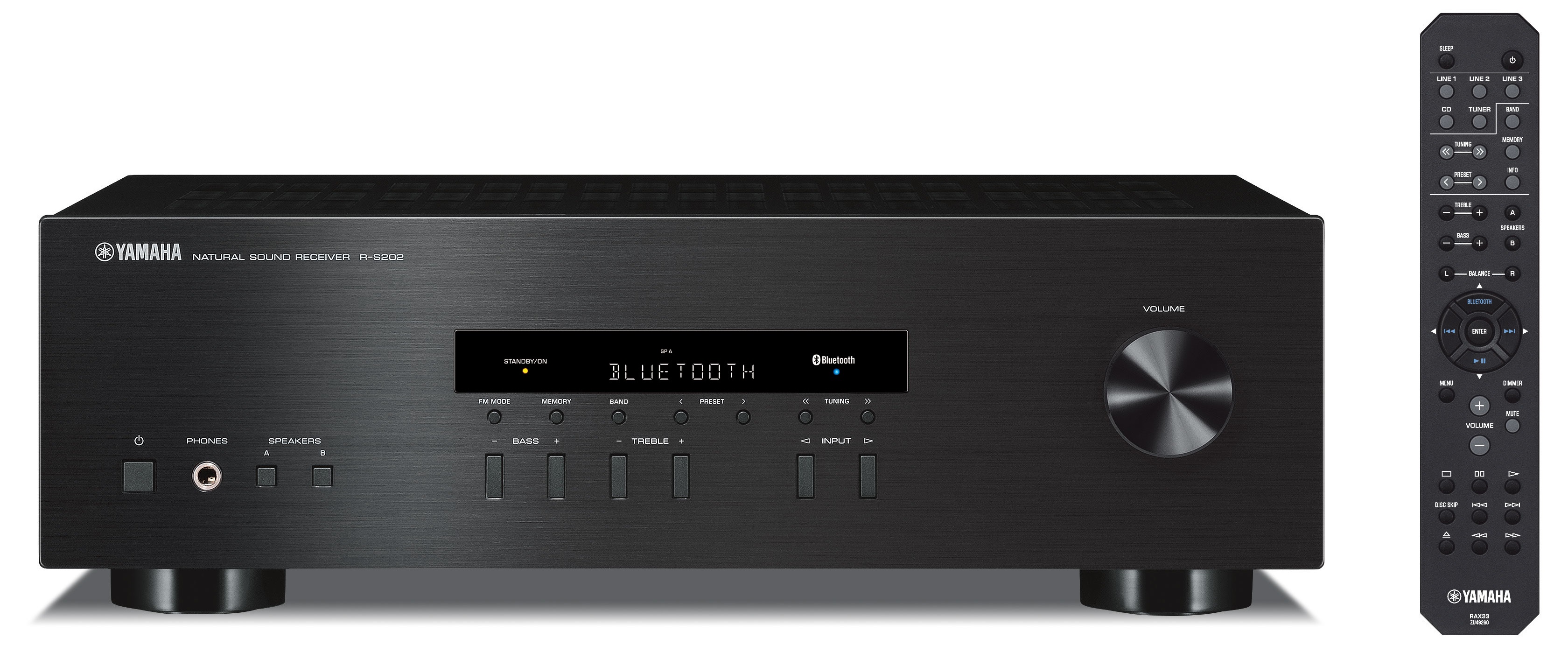 Yamaha R-S202 Natural Sound Stereo Receiver with Bluetooth, product image from Hifiheaven