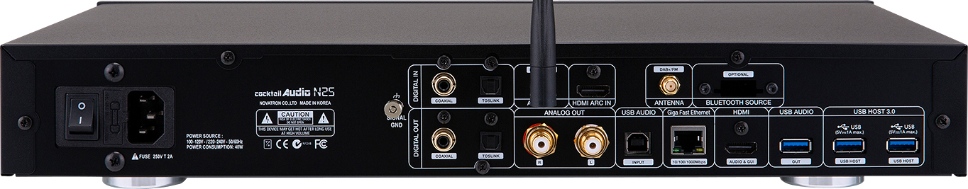 Cocktail Audio N25 HiFi Audio Streamer/Player/DAC (Black) - Image 2