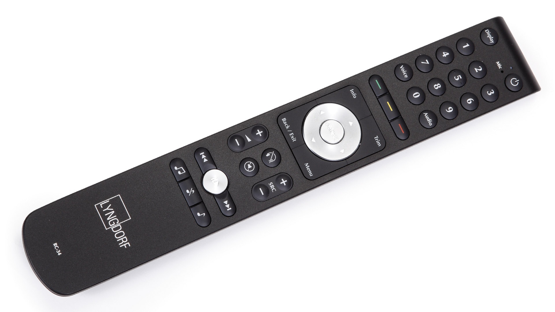 Lyngdorf RC-34 IR Remote Control for TDAI-3400 & TDAI-2210, product image from Hifiheaven