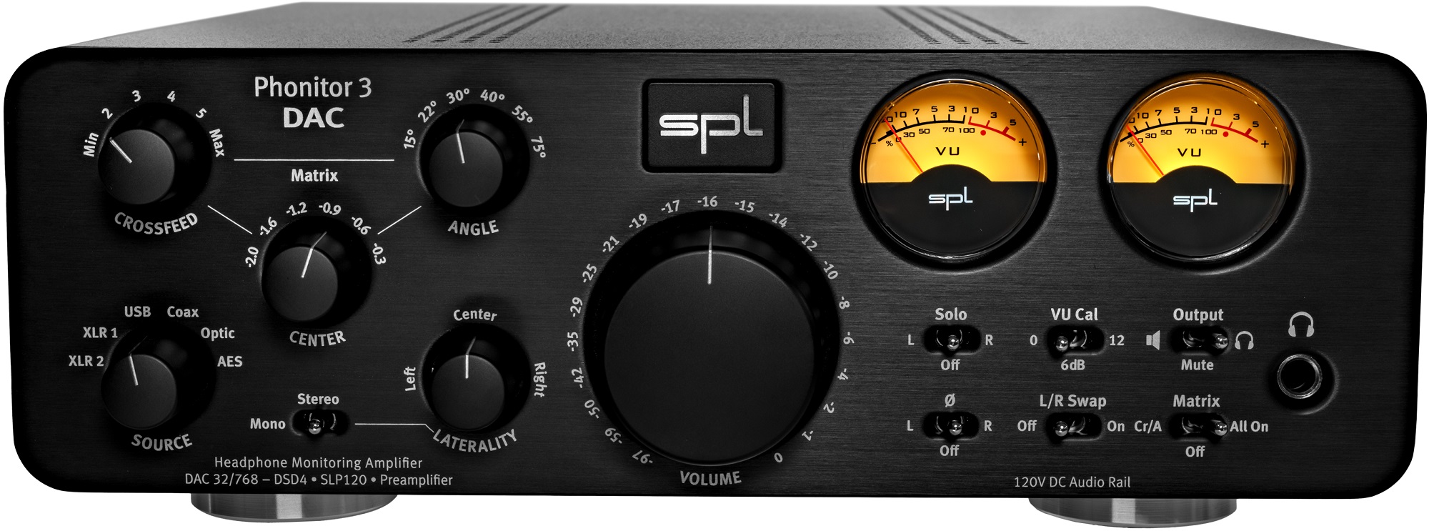 SPL Phonitor 3 Headphone Amp/Monitoring Controller/DAC (Black), product image from Hifiheaven