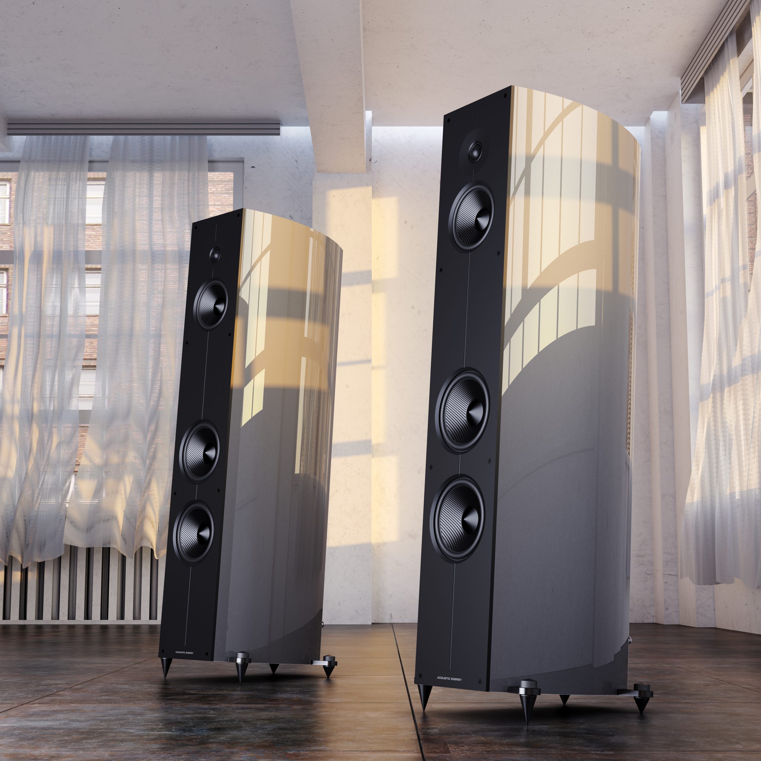 Acoustic Energy Corinium Floorstanding Speaker Midnight Silver, product image from Hifiheaven