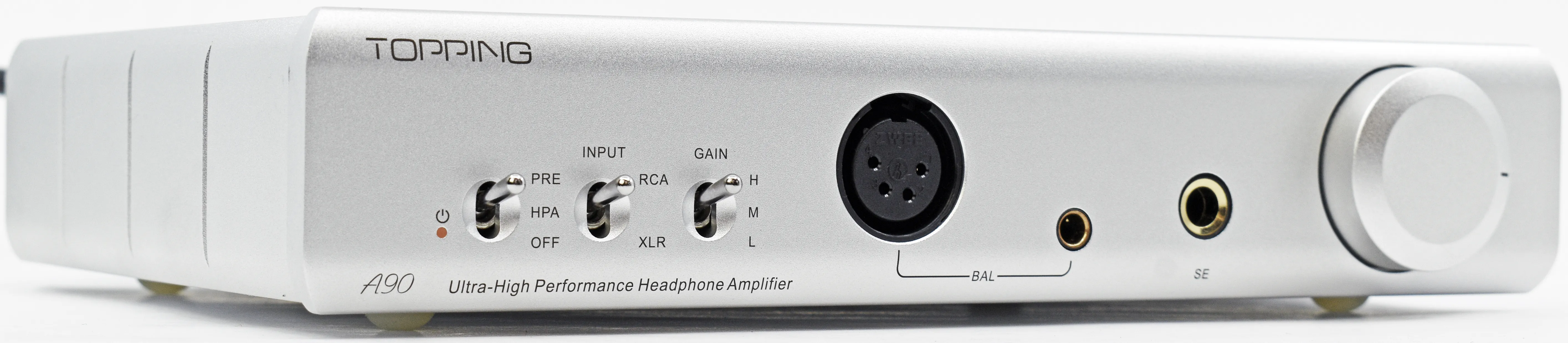 TOPPING A90 Balanced in/out Headphone Amp/Preamp 100-240v (Silver)