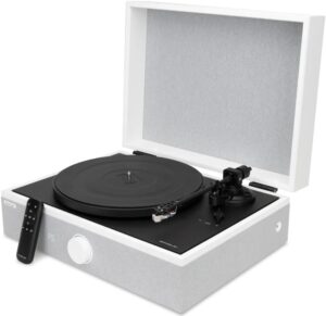 Andover Audio SpinPlay Premium All-in-One Plug-and-Play Record Player (White)