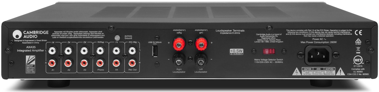 Cambridge Audio AXA35 Integrated Stereo Amplifier with Built-In Phono Stage - Image 4