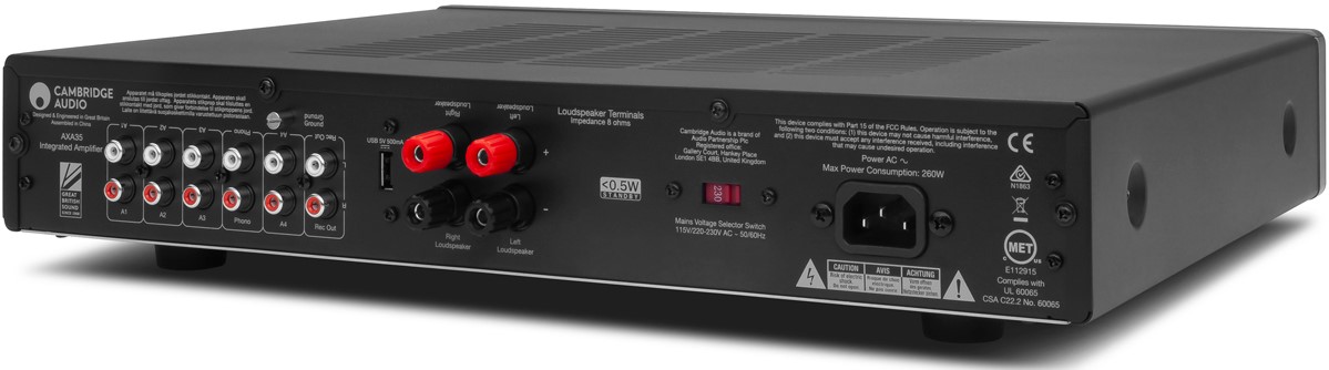 Cambridge Audio AXA35 Integrated Stereo Amplifier with Built-In Phono Stage - Image 5