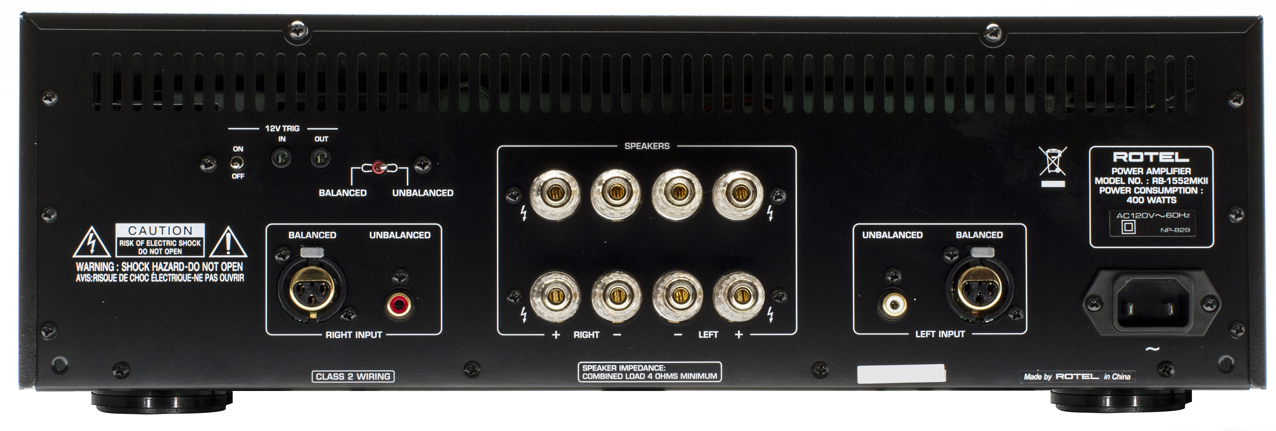 ROTEL RB-1552MKII Stereo Power Amplifier (Silver) - Image 2