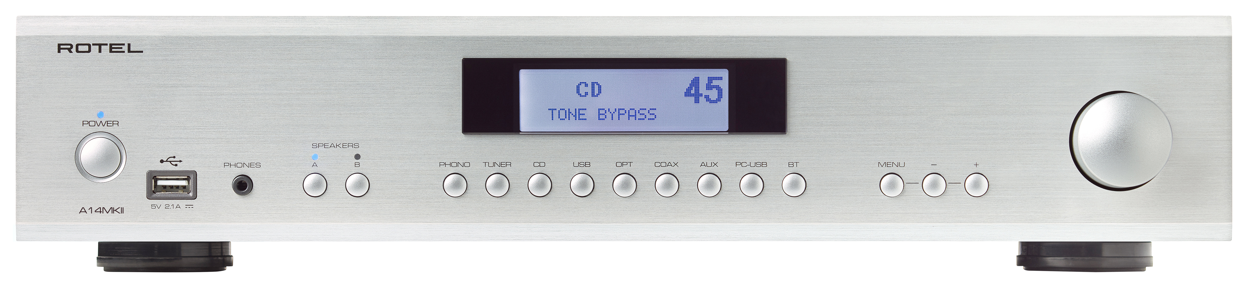 ROTEL A14MKII Stereo Integrated Amplifier (Silver), product image from Hifiheaven