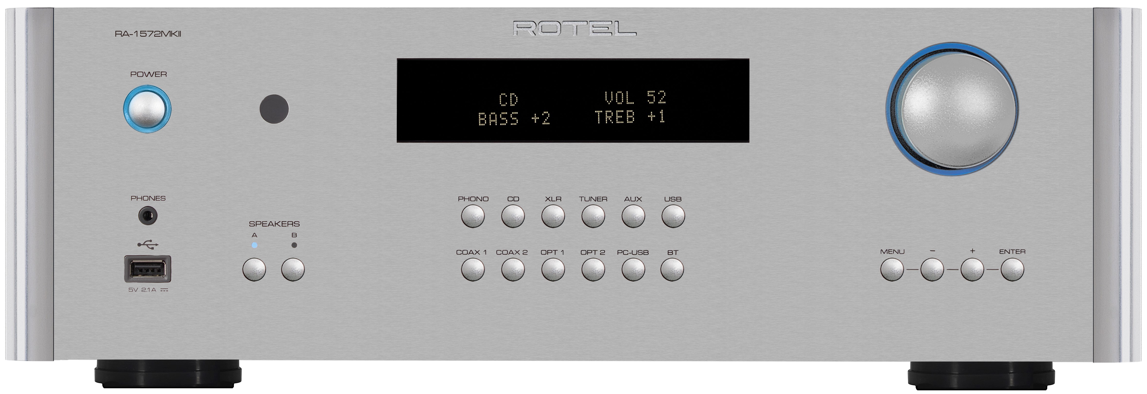 ROTEL RA-1572MKII Stereo Integrated Amplifier (Silver), product image from Hifiheaven