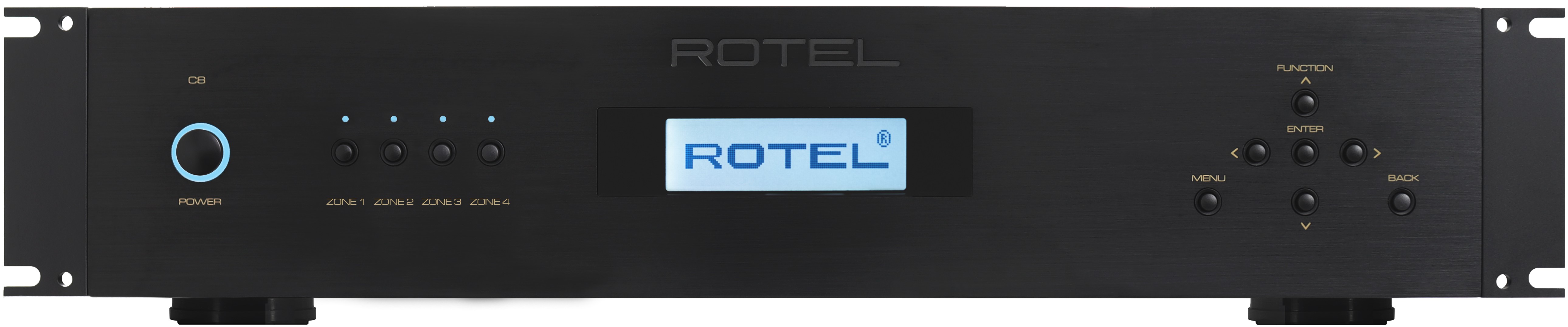 ROTEL C8 8-Channel Multi-Zone Amplifier (Black), product image from Hifiheaven