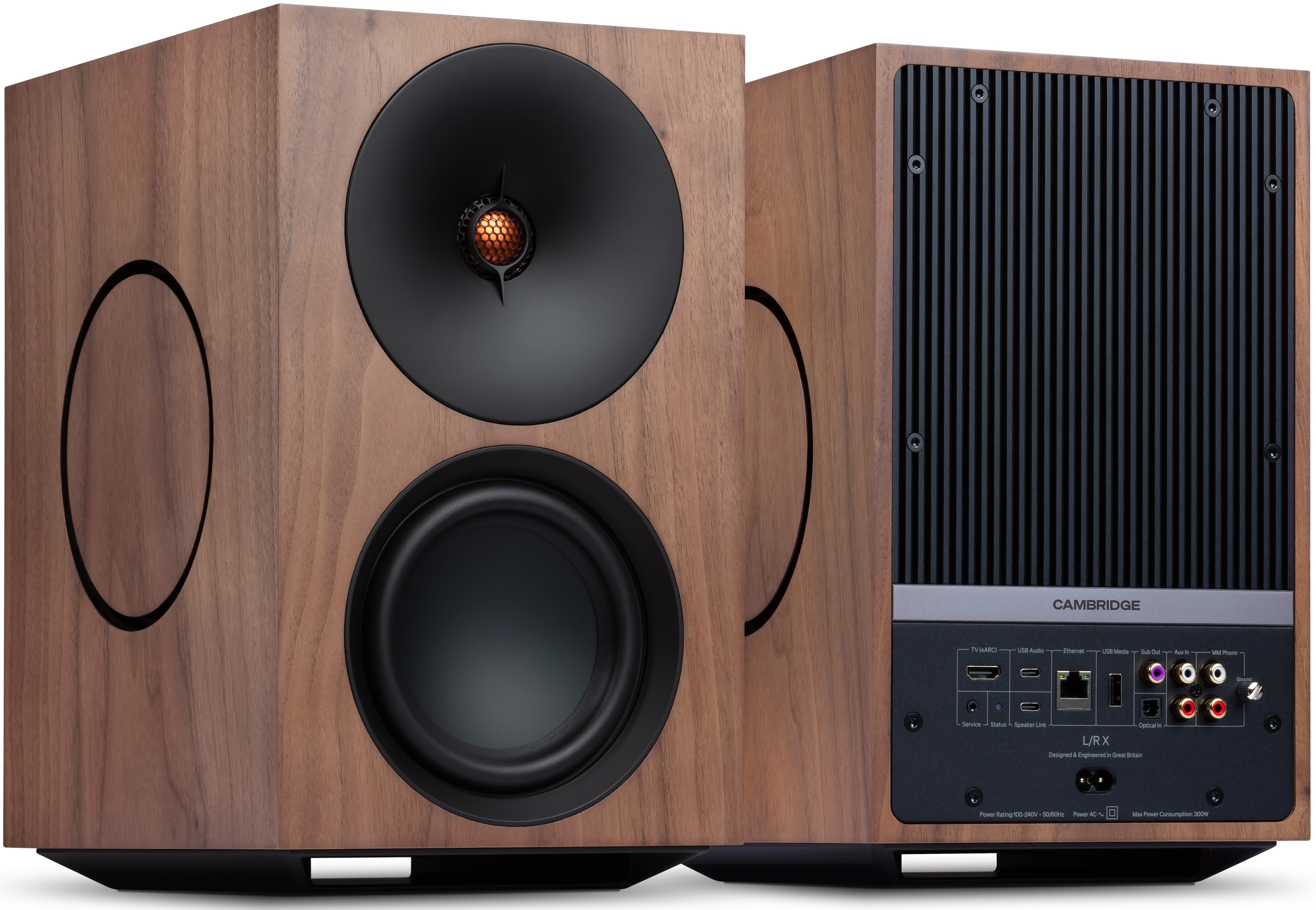 Cambridge Audio L/R X Advanced Active Stereo Streaming Speakers (Walnut, PAIR) - Image 3