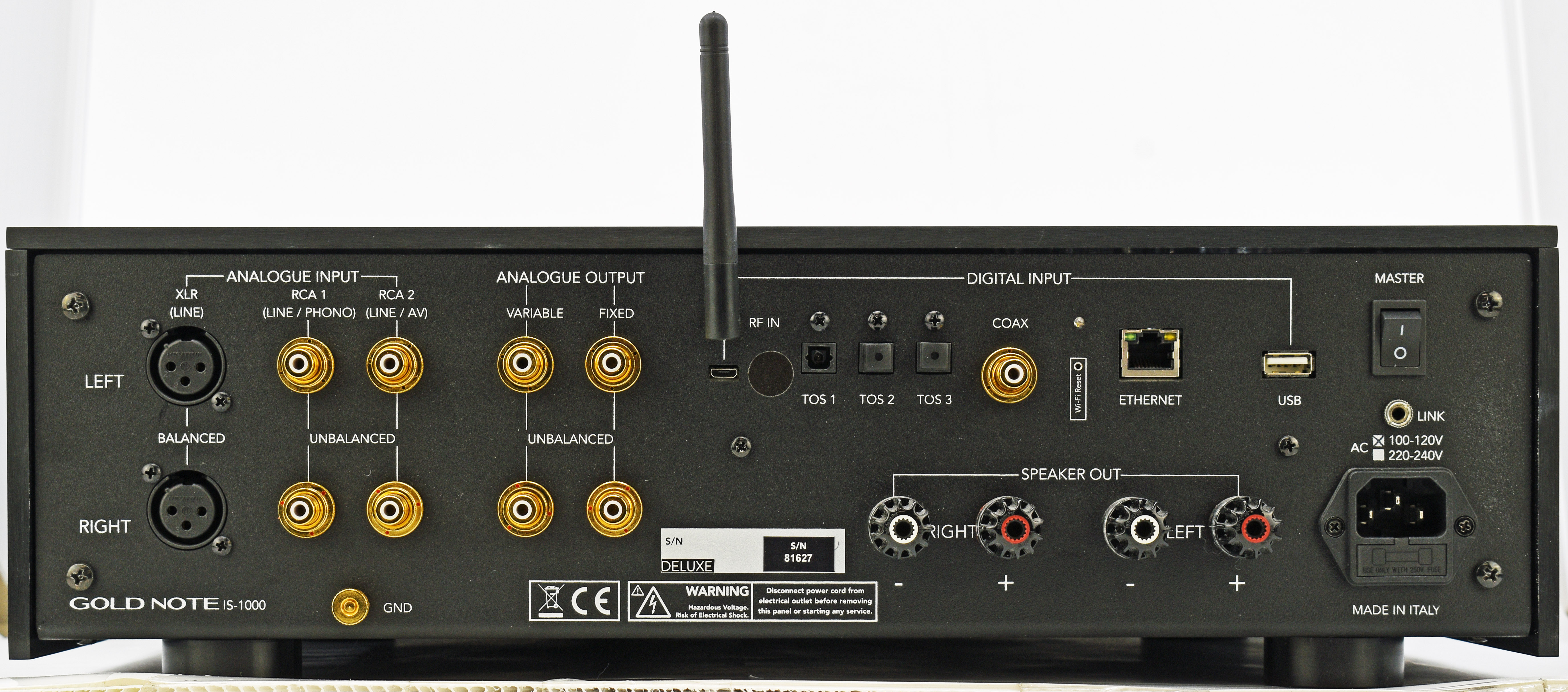 GOLD NOTE IS-1000 MKII Deluxe Streaming Integrated Amp/DAC (Black) - Image 5