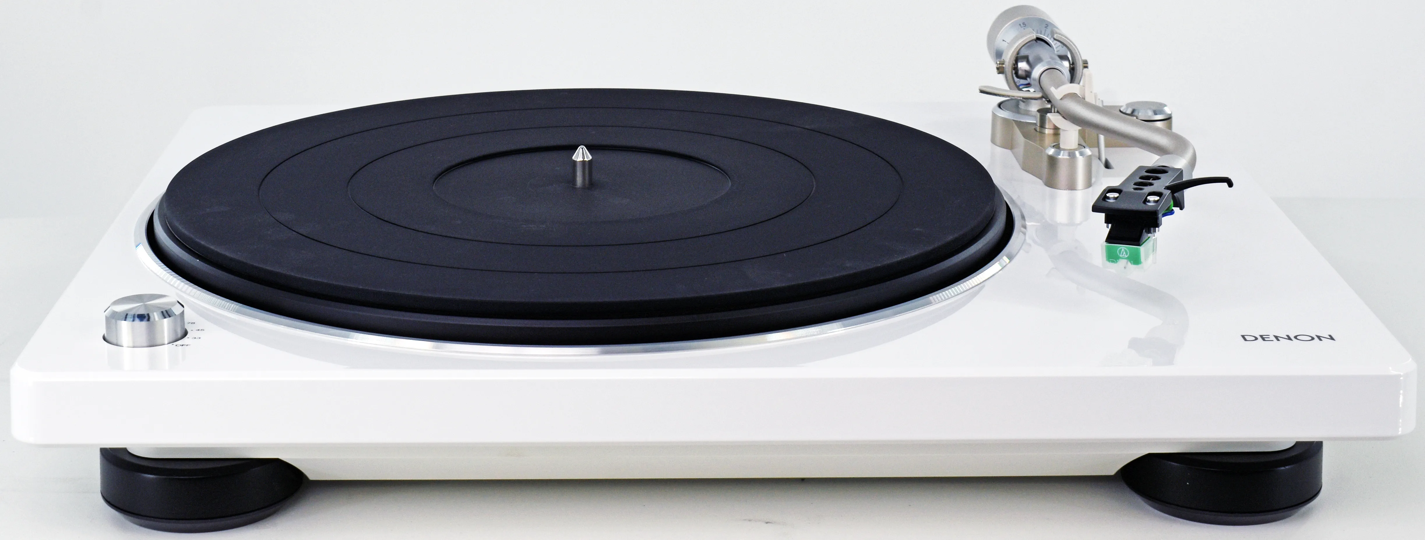DENON DP-400 auto-stop/lift Turntable with Cartridge & Preamp (White), product image from Hifiheaven